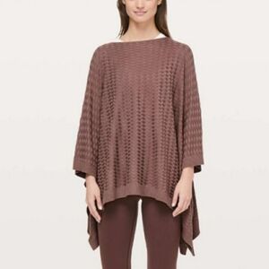 Lululemon Divinity Poncho Woven Spanish Oak Drape Cardigan